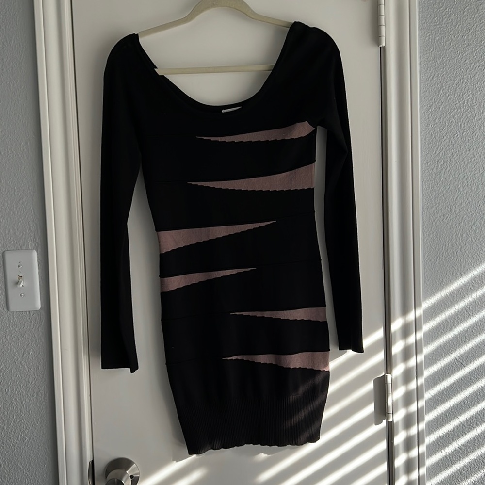 Bodycon mini sweater dress